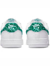 Women's Air Force 1 '07 Essential Paisley Swoosh Low Top Sneakers White Malachite - NIKE - BALAAN 5