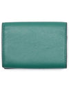 Logo Leather Half Wallet Green - MARNI - BALAAN 3