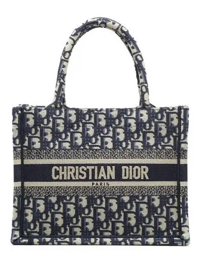 Oblique Small Book Tote Bag Blue - DIOR - BALAAN 2