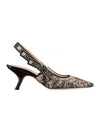 J'adior Toile De Jouy Slingback Heels Beige - DIOR - BALAAN 2