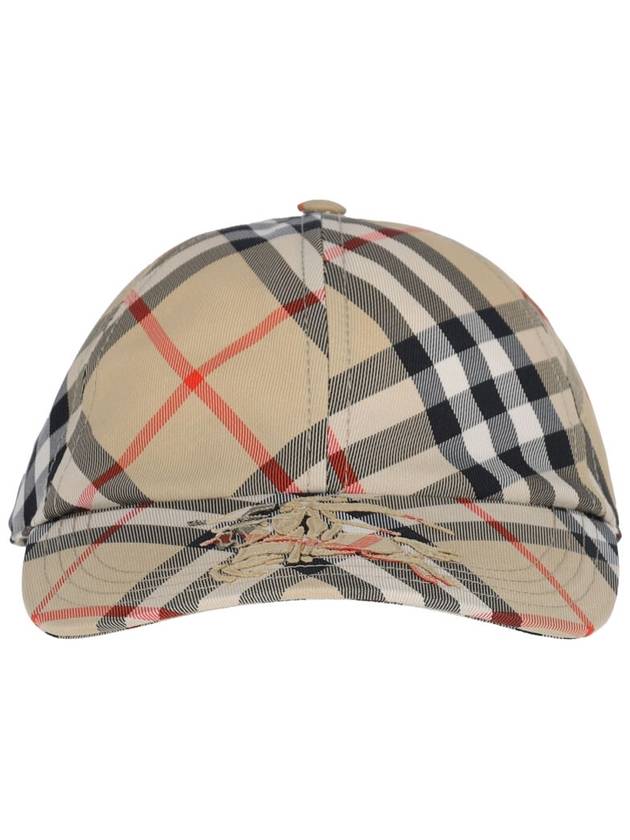 Log Check Ball Cap Beige - BURBERRY - BALAAN 2