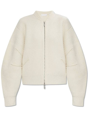 Helmut Lang Zip-up Cardigan, Women's, White - HELMUT LANG - BALAAN 1