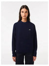 Logo Patch Crew Neck Knit Top Blue - LACOSTE - BALAAN 2