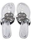 Women's Miller Flip Flops Silver - TORY BURCH - BALAAN 7