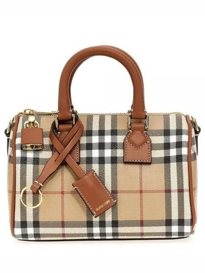 Check Mini Bowling Bag Archive Beige Briar Brown - BURBERRY - BALAAN 2