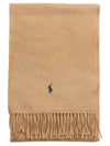 Logo recycled wool muffler beige - POLO RALPH LAUREN - BALAAN 1