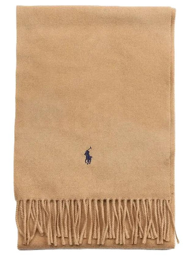 Recycled Wool Muffler Beige - POLO RALPH LAUREN - BALAAN 1