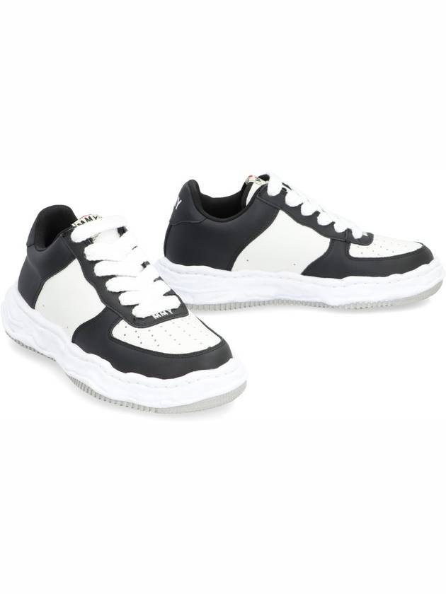 Wayne OG Sole Leather Low Top Sneakers Black White - MAISON MIHARA YASUHIRO - BALAAN 5