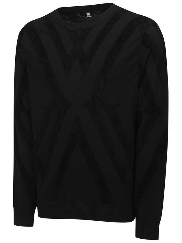 Official M BIG LOGO INTARSIA PULLOVER BK - ANEWGOLF - BALAAN 3