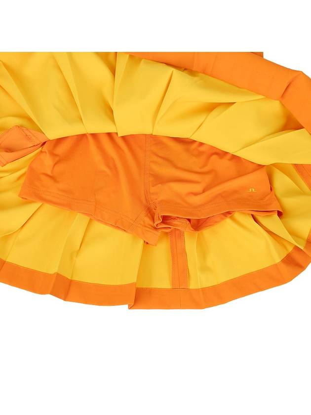 Women's Naomi Pleated Skirt Orange - J.LINDEBERG - BALAAN 11