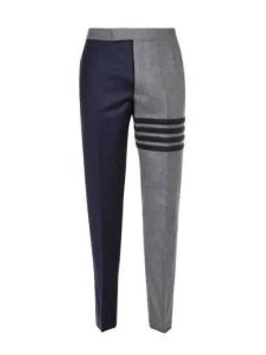 Diagonal Two-Tone Merino Wool Slacks - THOM BROWNE - BALAAN 2