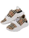 Vintage Check And Leather Sneakers White Archive Beige - BURBERRY - BALAAN 4