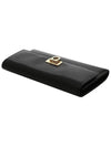 Gancini Flip Lock Leather Long Wallet Black - SALVATORE FERRAGAMO - BALAAN 4