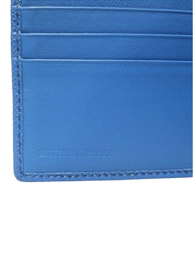 Women s 39569241 London Blue Leather Lettering Logo Bicycle Wallet - BURBERRY - BALAAN 8