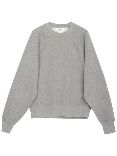 Big Heart Logo Sweatshirt Grey - AMI - BALAAN 2