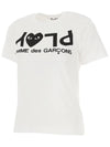 Women's Reverse Logo T-Shirt White AZ T067 051 1 - COMME DES GARCONS - BALAAN 3