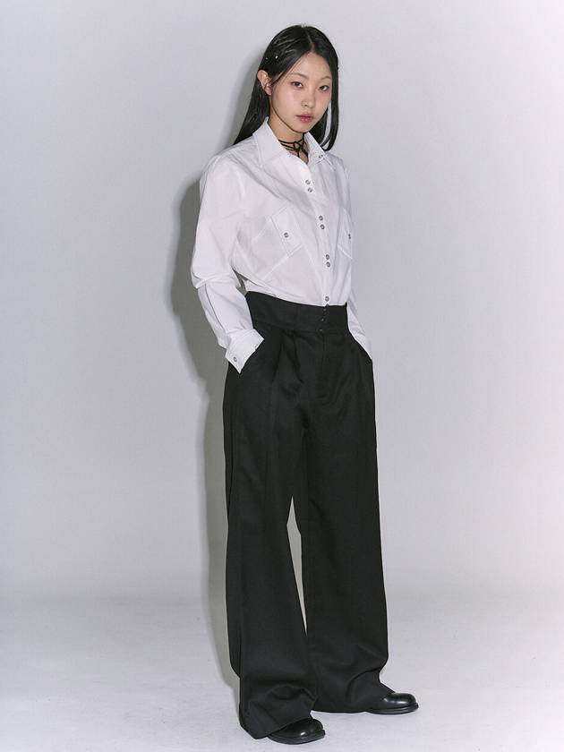 Wide Leg Hook Trouser black - GYEOL - BALAAN 2