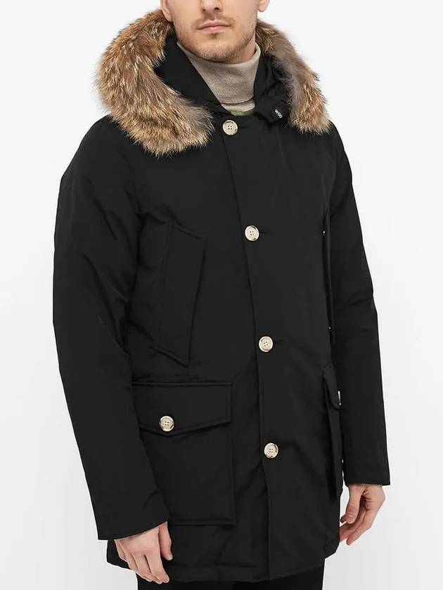 Men's Arctic Hooded Fur Black Padding CFWOOU0482MRUT0001 BLK - WOOLRICH - BALAAN 4