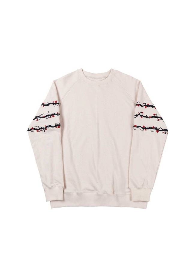 plum 3-line embroidery sweatshirt IVORY - ASIHA - BALAAN 1