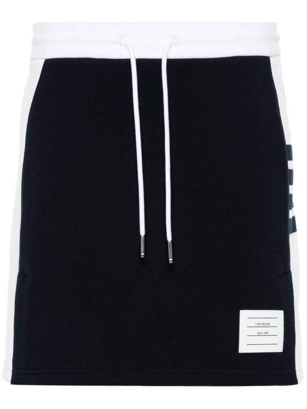 Thom Browne Mini Skirt W/ Engineered 4 Bar In Blocked Classic Solid Classic Loopback Jersey Clothing - THOM BROWNE - BALAAN 1