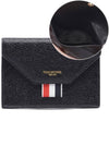 Envelope Leather Card Wallet Black - THOM BROWNE - BALAAN 2