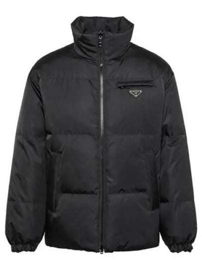 Medium-Length Re-Nylon Reversible Down Padded Jacket Black - PRADA - BALAAN 2