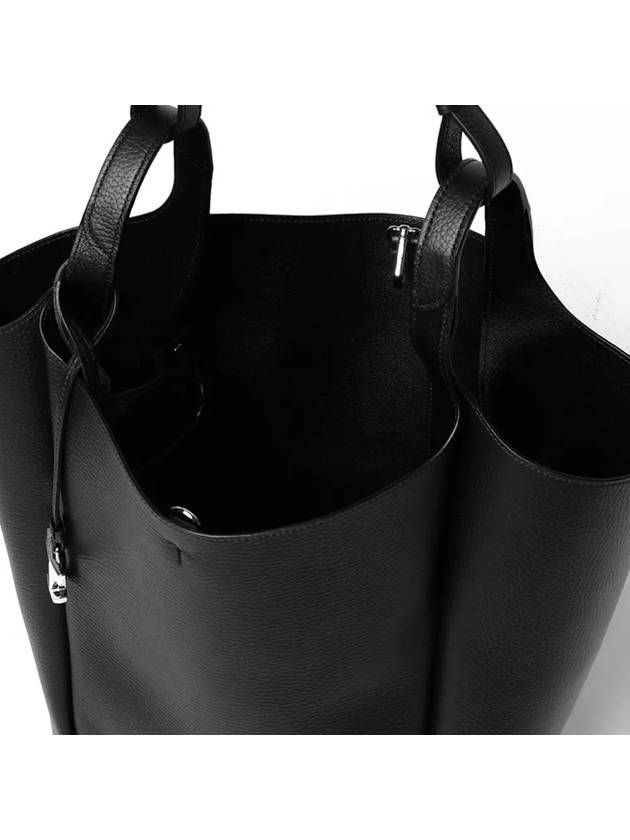 Leather Medium Bucket Bag Black - TOD'S - BALAAN 5