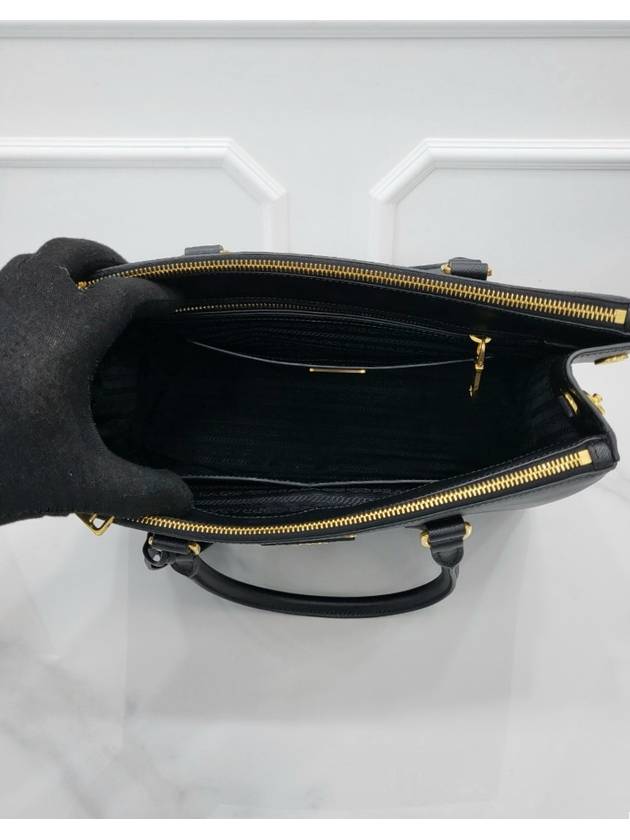 Saffiano Galleria gold logo tote shoulder bag 1BA274 - PRADA - BALAAN 6