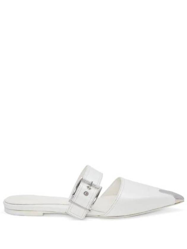 Punk Flat Mules White - ALEXANDER MCQUEEN - BALAAN 1