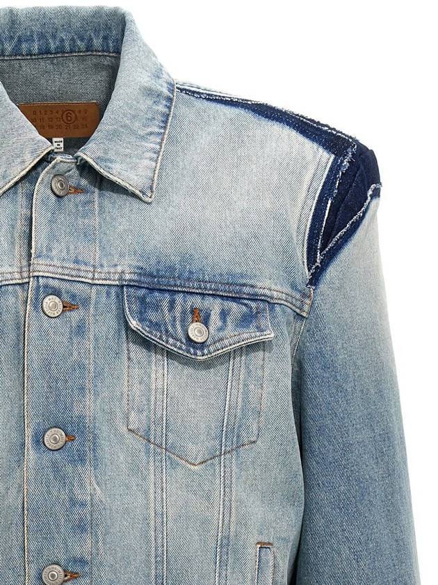 Mm6 Maison Margiela Denim Jacket With Used Effect - MAISON MARGIELA - BALAAN 3