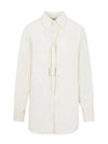 Tie Detail Satin Shirt White - LEMAIRE - BALAAN 2