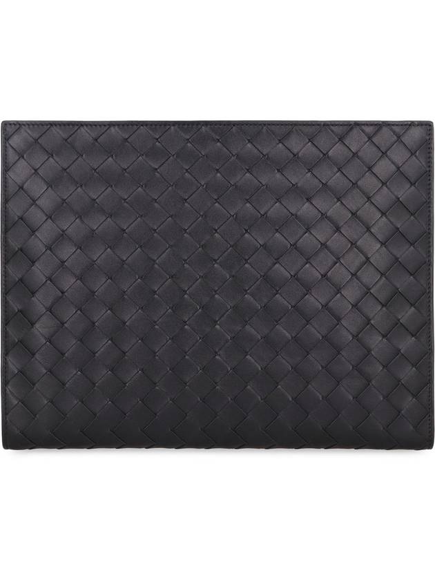 Medium Intrecciato Document Case Black - BOTTEGA VENETA - BALAAN 4