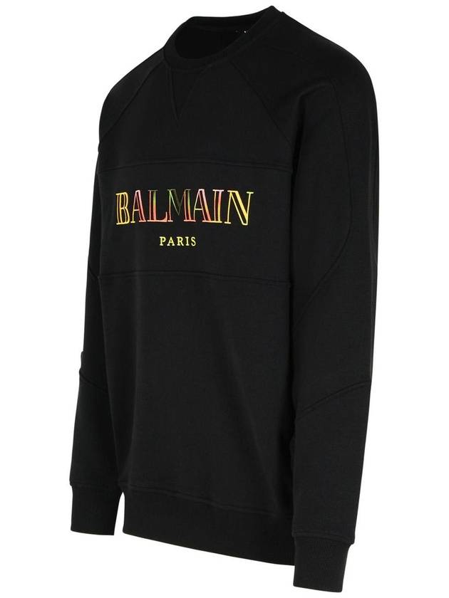 Balmain Black Cotton Sweatshirt - BALMAIN - BALAAN 2