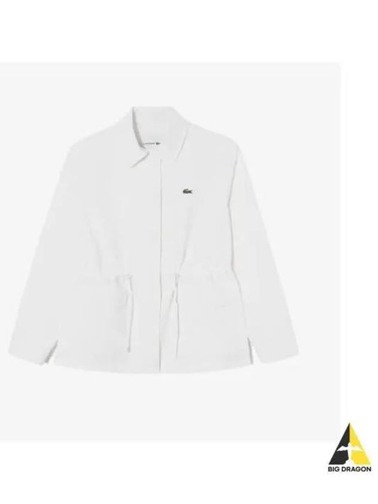 Women s Linen Safari Jumper White - LACOSTE - BALAAN 1