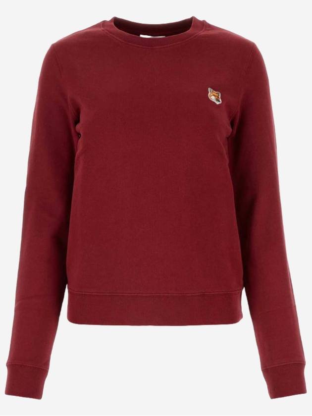 Fox Head Patch Regular Sweatshirt Red - MAISON KITSUNE - BALAAN 2