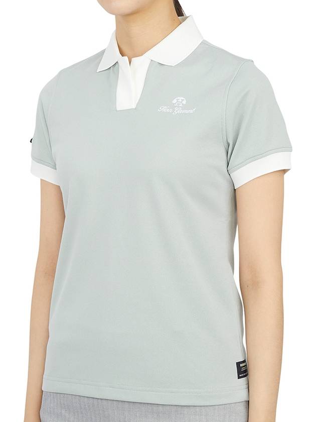 Women's Annex Polo Short Sleeve T-Shirt Gray - HORN GARMENT - BALAAN 3