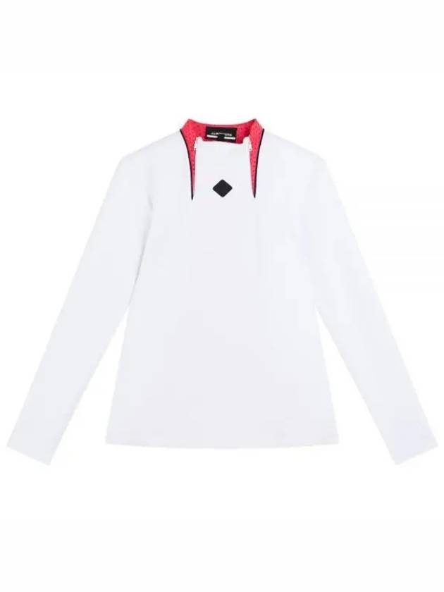 Tweeny Zipped Mid Layer Long Sleeve T-Shirt White - J.LINDEBERG - BALAAN 2