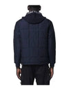 Wappen Patch Quilted Cupro Cotton Zip Up Hoodie Navy - STONE ISLAND - BALAAN 4