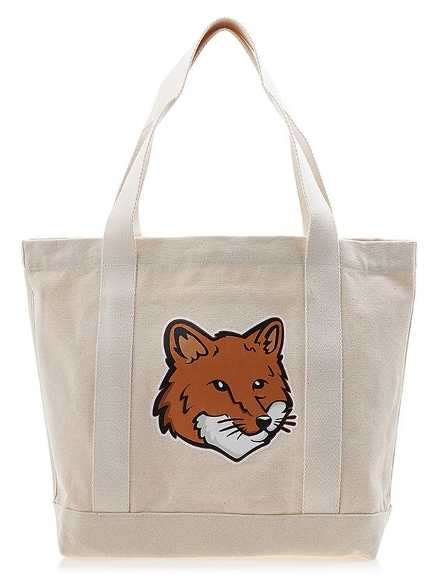 Fox Head Print Tote Bag Ecru - MAISON KITSUNE - BALAAN 2