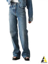 Logo 5 Pocket Denim Straight Jeans Sky Blue - PRADA - BALAAN 2