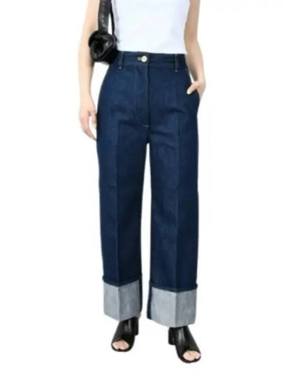 Iconic Wide Leg Jeans Blue - PATOU - BALAAN 2