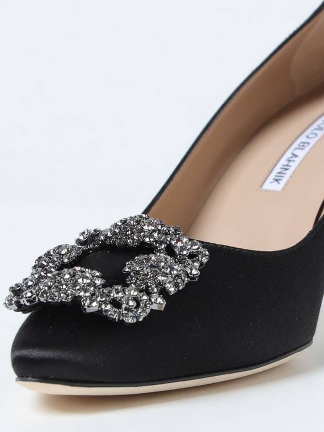 Hangisi 70 Satin Jewel Buckle Pumps Black - MANOLO BLAHNIK - BALAAN 5