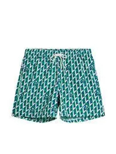 Banks Island Geo Swim Trunk Shorts Green - J.LINDEBERG - BALAAN 2