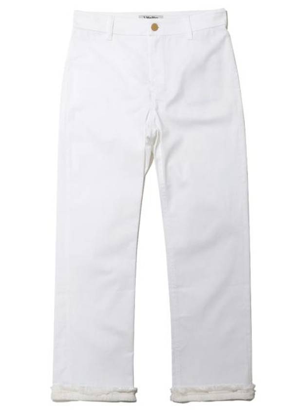 Tracy Cotton Straight Pants White - MAX MARA - BALAAN 2