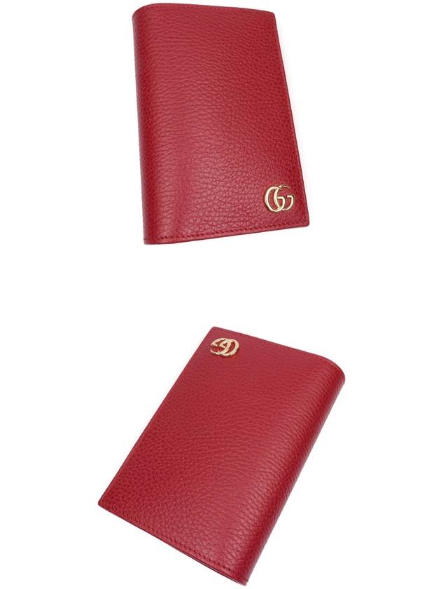 gold plated GG Marmont passport wallet red - GUCCI - BALAAN.