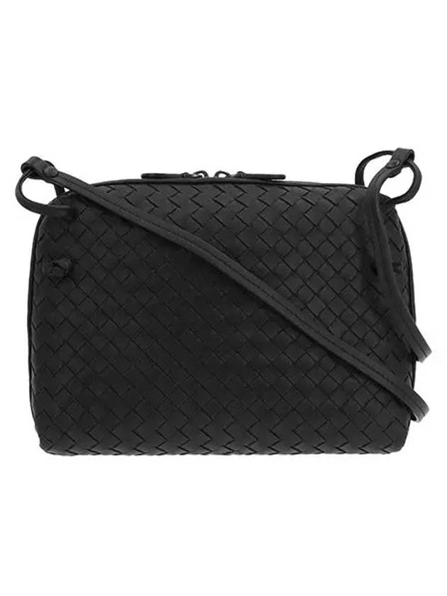 Intrecciato Lambskin Cross Bag Black - BOTTEGA VENETA - BALAAN 3