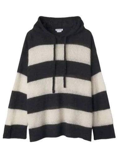 Striped knit hood black white CRTWXKNW004KNT021OFB - SUNNEI - BALAAN 1