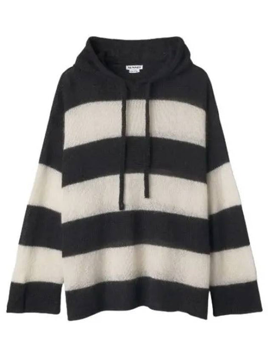 striped knit hood black white - SUNNEI - BALAAN 1