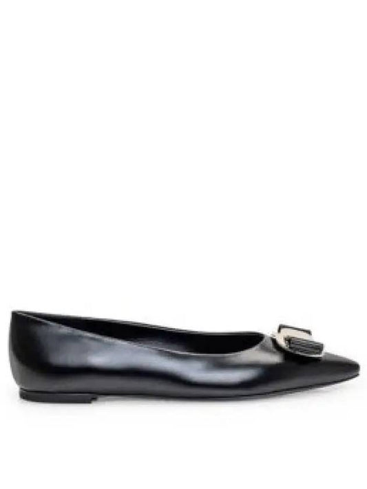 New Vara Plate Ballet Flat Black - SALVATORE FERRAGAMO - BALAAN 2