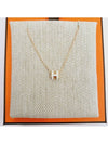 Mini Pop H Pendant Rose Gold & Blanc - HERMES - BALAAN 4